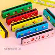 1pc Play16 Harmonica - Colorful Wooden Toy for Kids