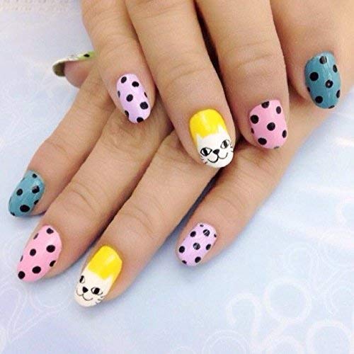 Nail Art kit Set of 3 Pcs for Kids Girls Colorful Nail Art Design