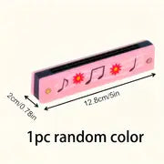 1pc Play16 Harmonica - Colorful Wooden Toy for Kids