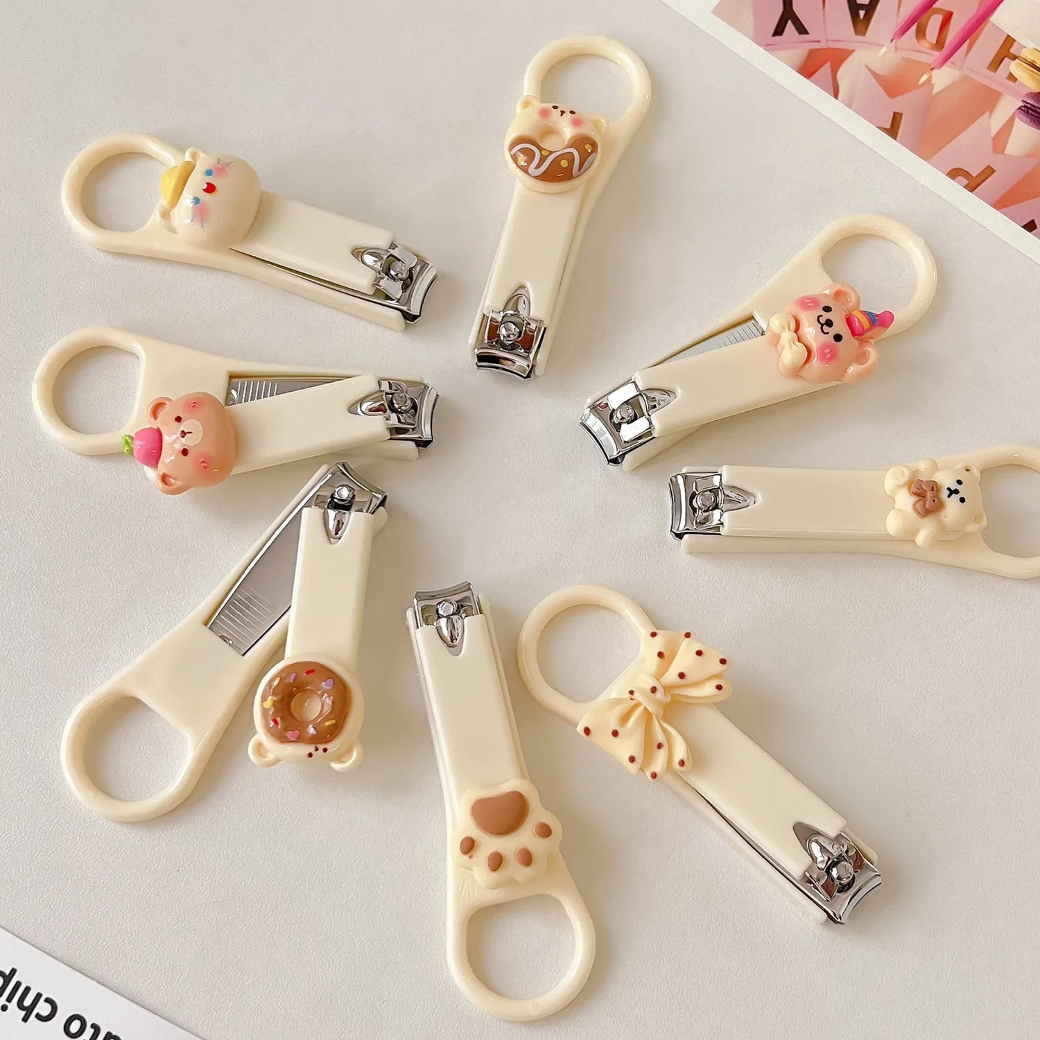 Cute Cartoon Nail Clippers Creative Bear Bow