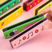 1pc Play16 Harmonica - Colorful Wooden Toy for Kids