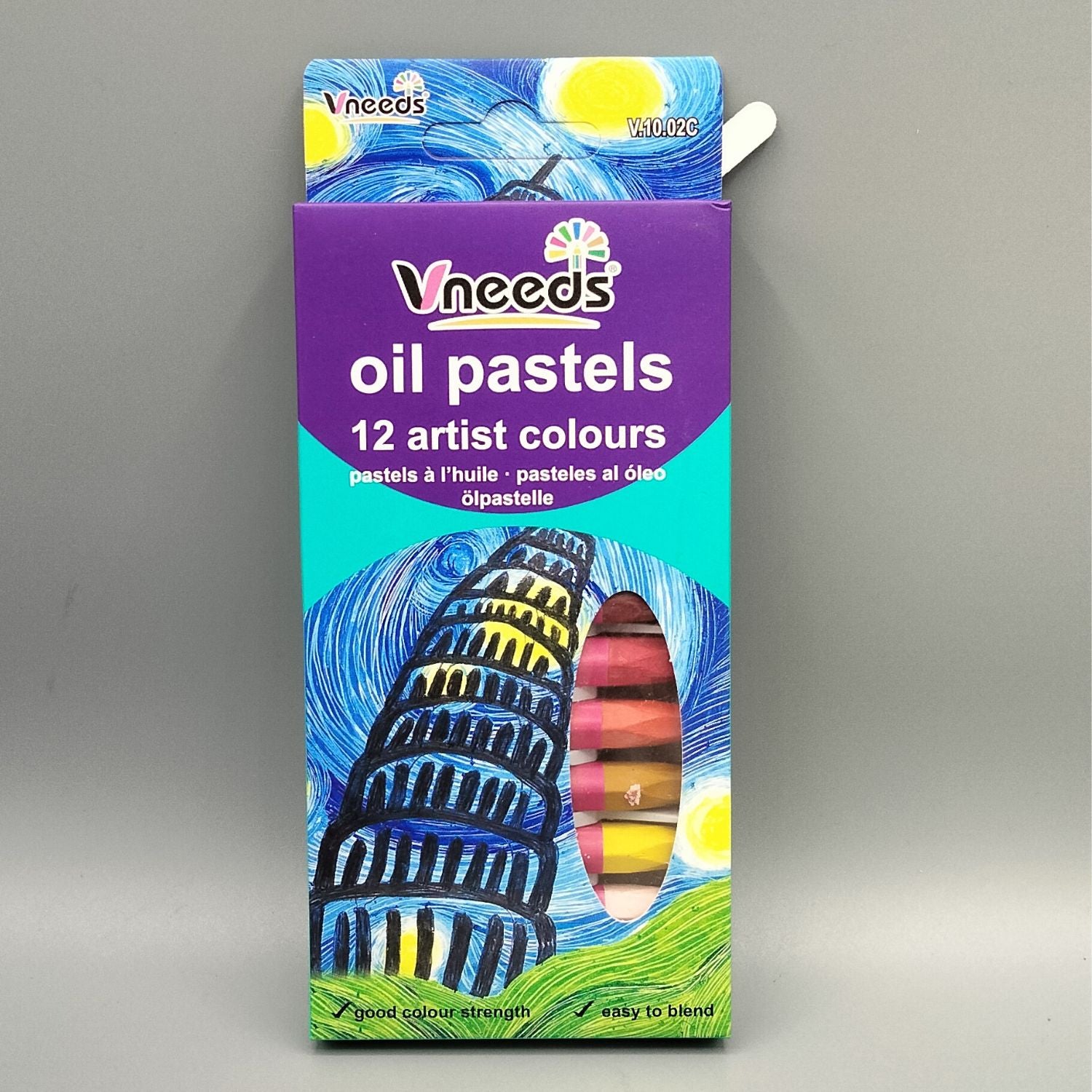 Oil Pastels 12 Colors Vneed