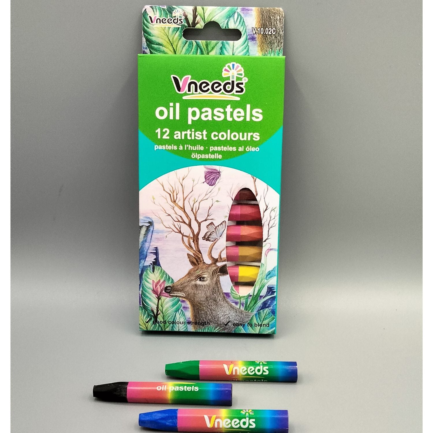 Oil Pastels 12 Colors Vneed