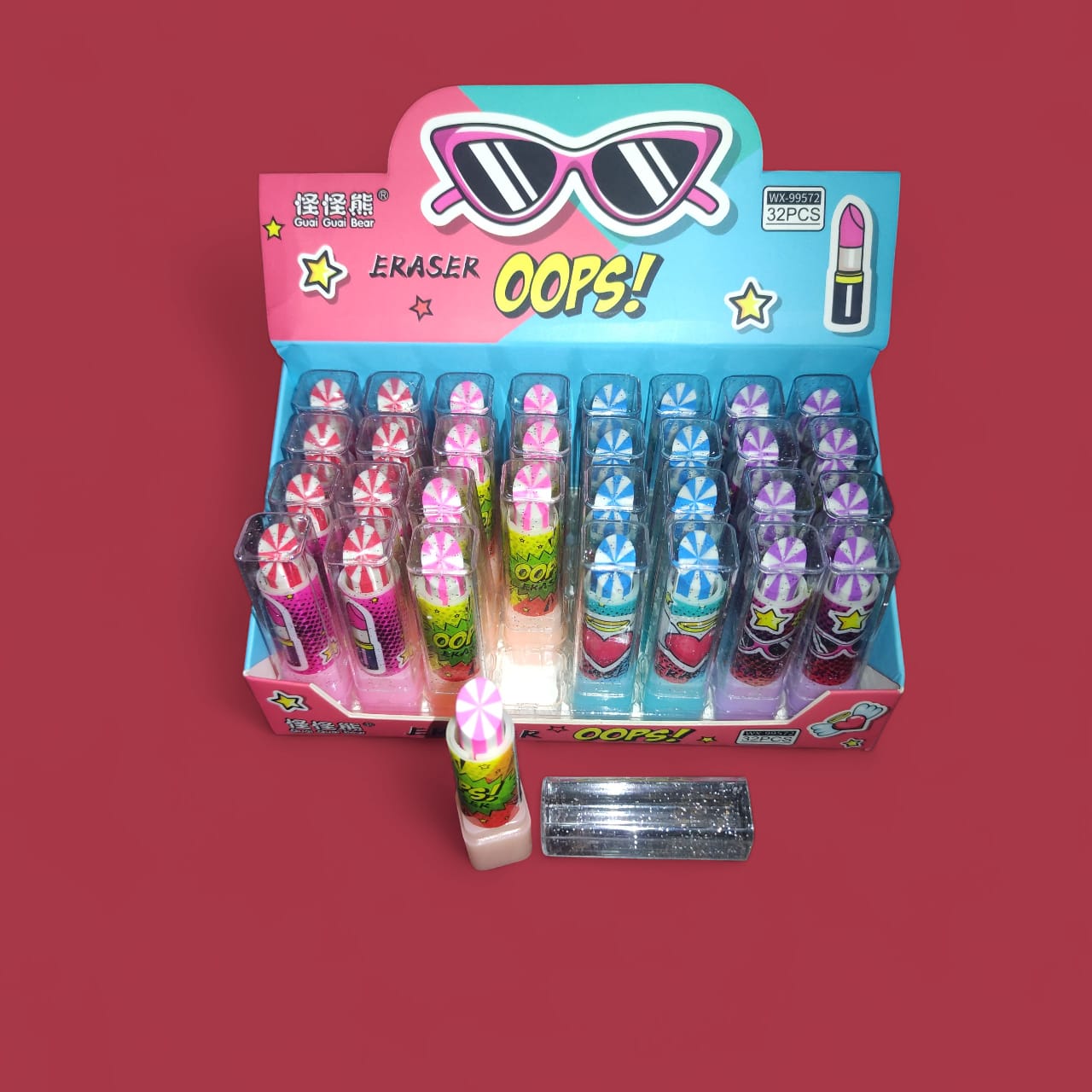 Oops Eraser💄 Oops! Lipstick Erasers – Fun, Cute & Handy! 💫