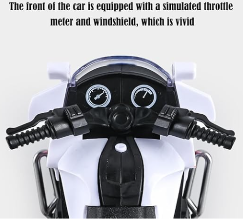 Police Motorcycle Toy, Pull Back Toy Motorcycle